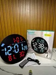 Gaosiio Round LED Digital Clock tare da Remote & Temp - 1