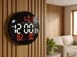 Gaosiio Round LED Digital Clock tare da Remote & Temp - 3