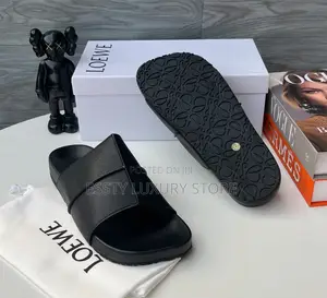 Luxury Loewe Men's Leather Slippers