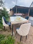 Brand New 4-Seater Dining Set - High Gloss Table - 1
