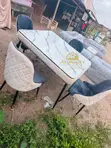 Brand New 4-Seater Dining Set - High Gloss Table - 2