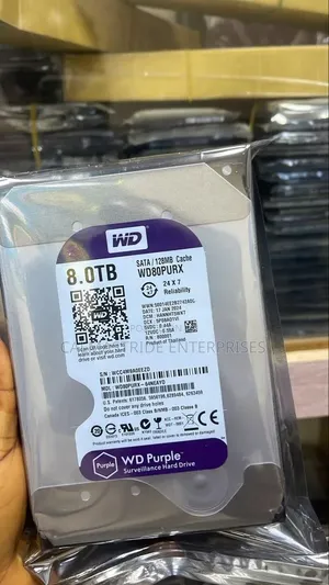 WD Purple Hard Drive Na Musamman Don Kallon Bidiyo 8TB
