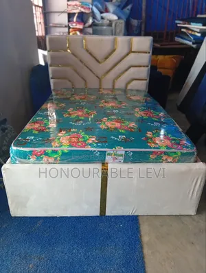 Home Interiors 4x6 Bed Frame & Mattress - Brand New