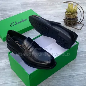 Clarks Black Leather Shoes