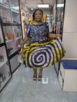 Adire Two Piece Skirt and Blouse Set - 5