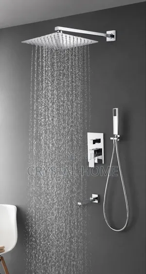 Modern Rainfall Shower System - 5-Way Conduit Stainless Steel