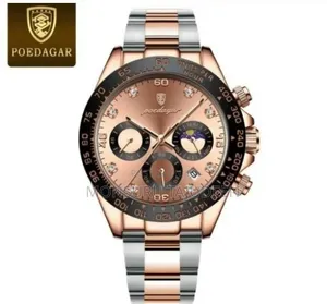 Poedagar Rose Gold Chronograph Watch - Sabon Kaya