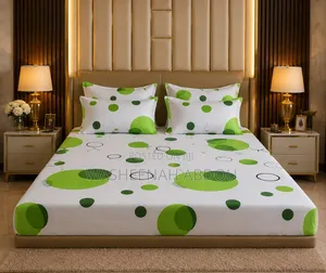 Plain Cotton Bedsheets with 4 Pillowcases