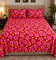 Plain Cotton Bedsheets with 4 Pillowcases - 5