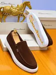 Santoni Suede Slip-On Shoes - 1