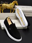 Santoni Suede Slip-On Shoes - 2