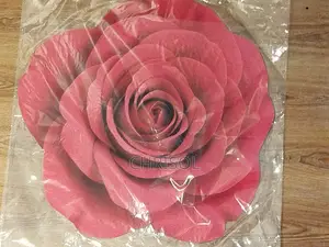 3D Pink Rose Decorative Mat