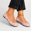 Gingham Check Bow Flat Shoes - 4
