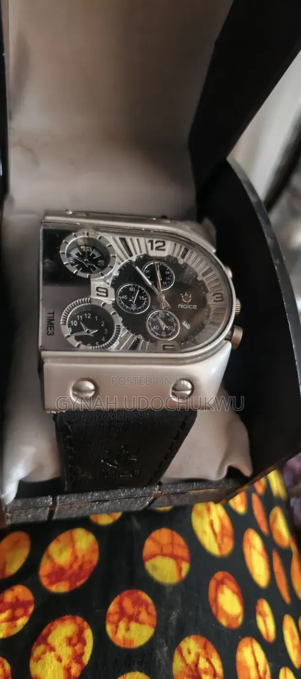 Men's Niaice Quartz Leather Wristwatch - 1