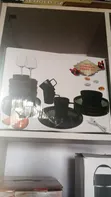 16pcs Stone Ware Dinner Set - Black - 1
