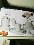 16pcs Stone Ware Dinner Set - Black - 4