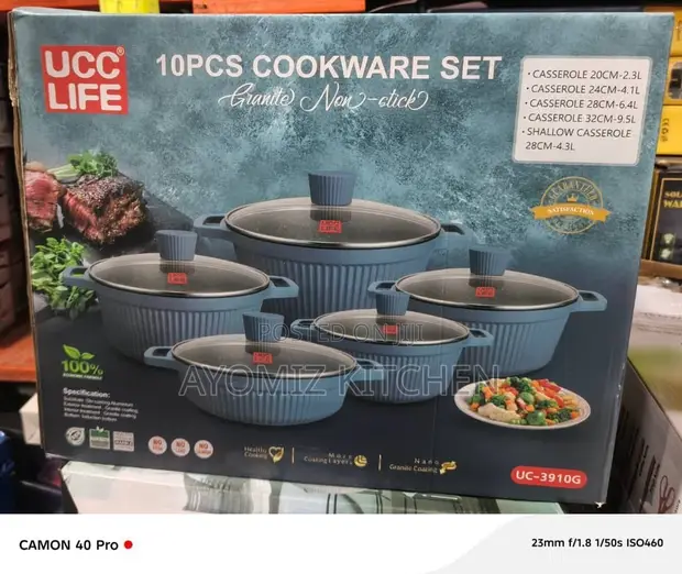 10pcs UCC Life Granite Cookware Set - 1