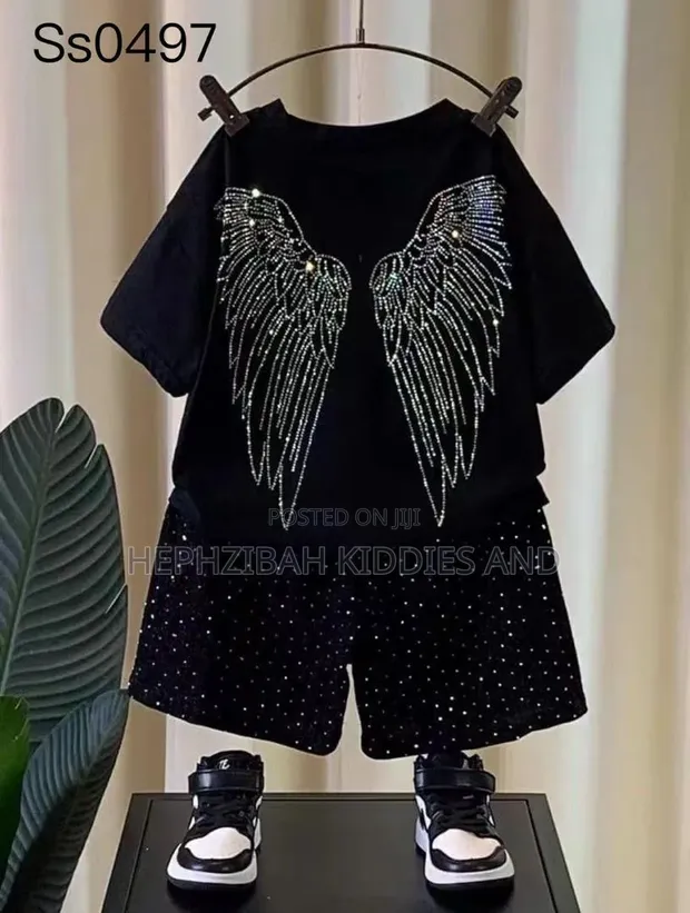2pcs Stoned Denim Set for Boys - 1