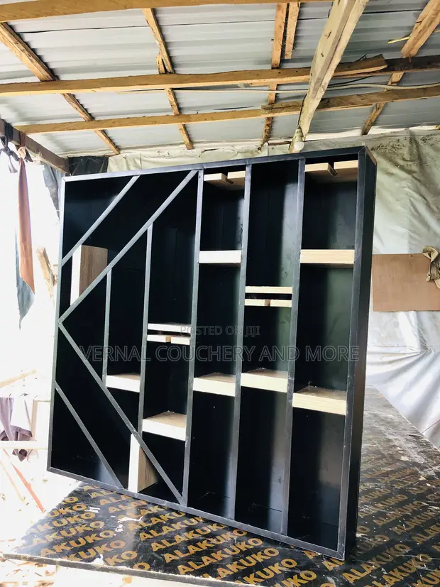 Modern Wooden Wine Bar Unit - 1