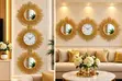 3pcs Set Wall Clock with Mirror - 2