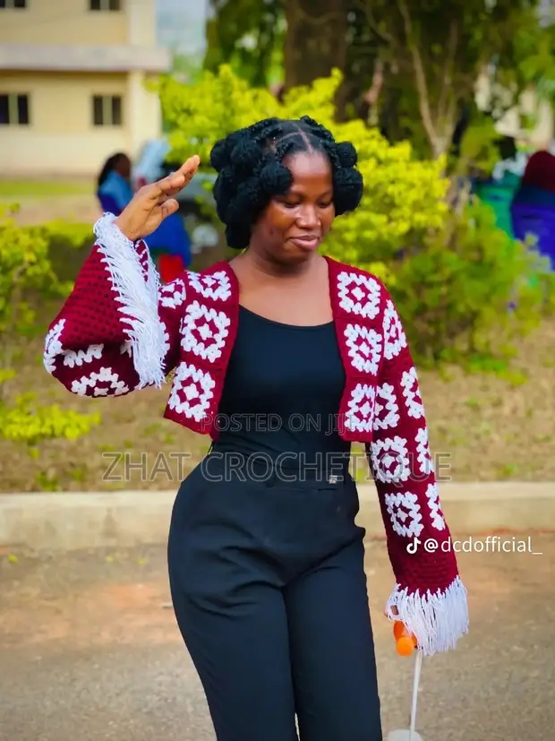 Jane Handcrafted Crochet Granny Square Jacket - 1