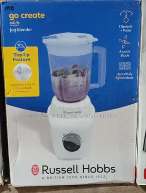 Russell Hobbs Go Create Jug Blender - White, 2-Speed with Pulse