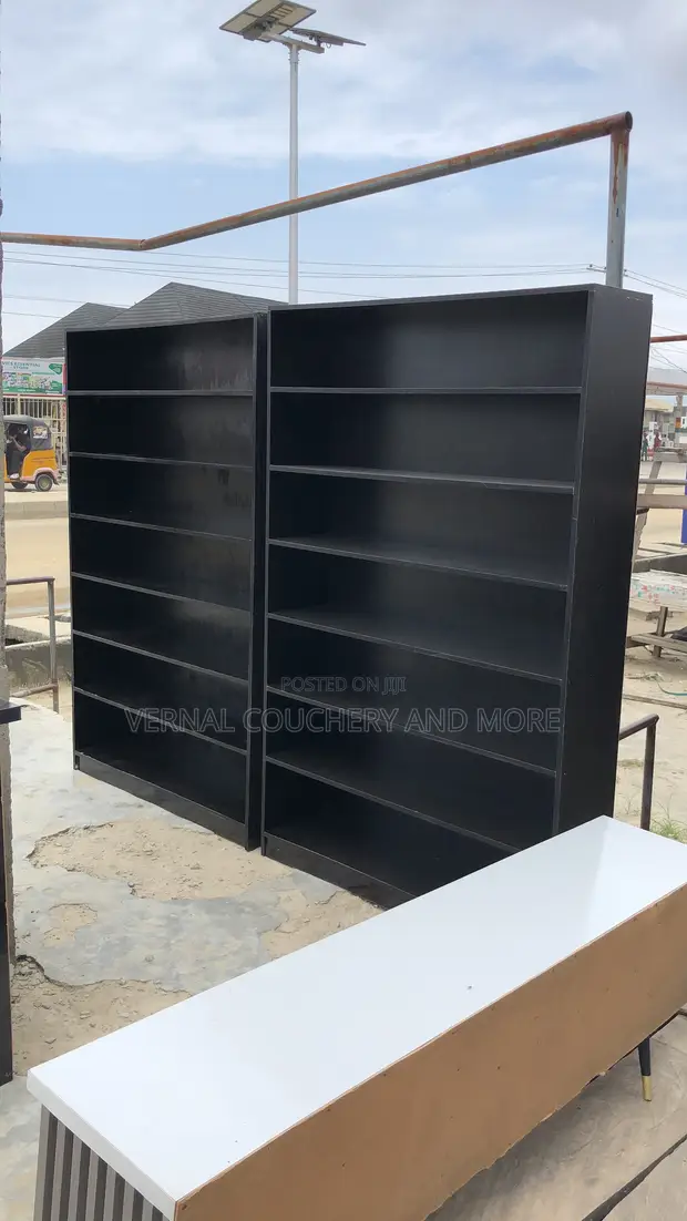 8-Tier Black Finish Wooden Shoe Rack - 1