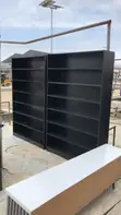 8-Tier Black Finish Wooden Shoe Rack - 1