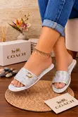 Coach Inspired Rhinestone Slides - 2