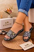 Coach Inspired Rhinestone Slides - 3
