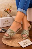 Coach Inspired Rhinestone Slides - 4