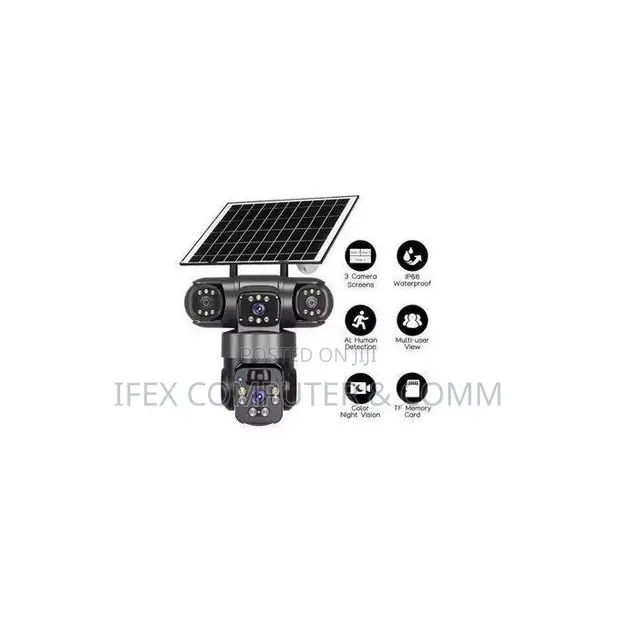 V380 T30 3-Lens Solar Security Camera - 1
