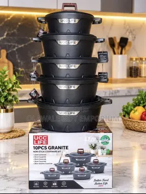 10pcs Granite Non-Stick Cookware Set