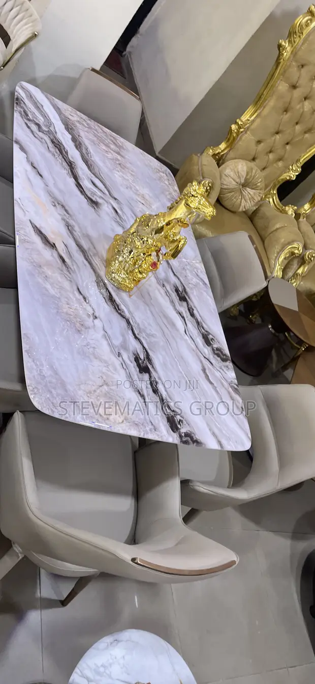 Executive Office Marble Dining Set - 6 Seaters - 1