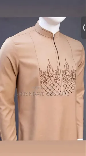 SHIRINBAYE COUTURE Namijin Beige Kaftan Mai Zaren Lace