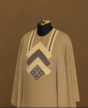 Shirinbaye Couture Champagne Gold Agbada for Men