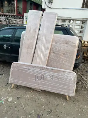 Brand New Padded Bed Frame with Base (4.5/6)