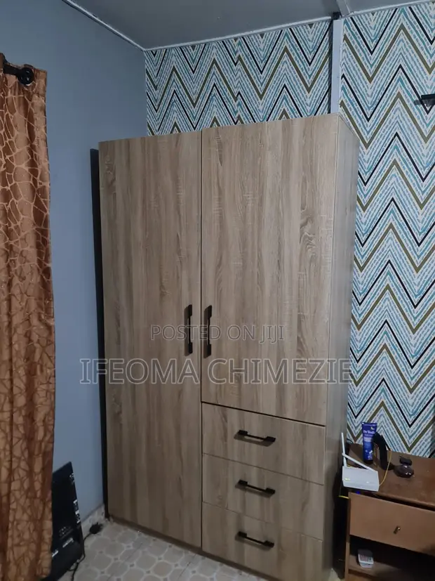 Original HDF Wardrobe - Brown, 2 Doors - 1