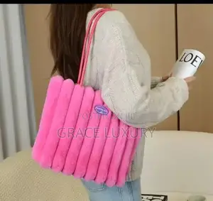 Classique Totes Fluffy Tote Bag - Pink