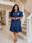 Women's Classic Jeans Gown - Knee-Length - 1