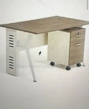 Office Table 1.2m with White Iron Leg