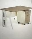 Office Table 1.2m with White Iron Leg - 1
