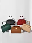 Fumbi Luxe C Women's Black Leather Work Handbag - 1