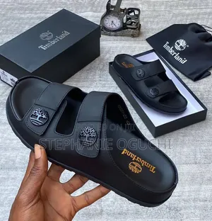 Timberland Casual Leather Slippers - Black