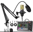 BM800 Mikrofon & F998 Podcast Mixer don Studio/Live Streaming - 1