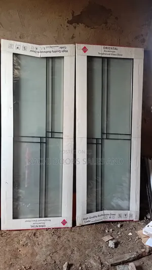 Superdoor Aluminium Glass Bathroom Door - Black