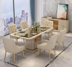 Home Interiors Kyakkyawar Dining Table da Kujeru (Mai Zama 6)