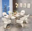 Luxury Dining Table and Chairs - Gold - 1