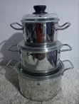 Used Induction Stainless Steel Pot - Germany - 1