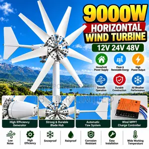 9000W 48V Horizontal Wind Turbine